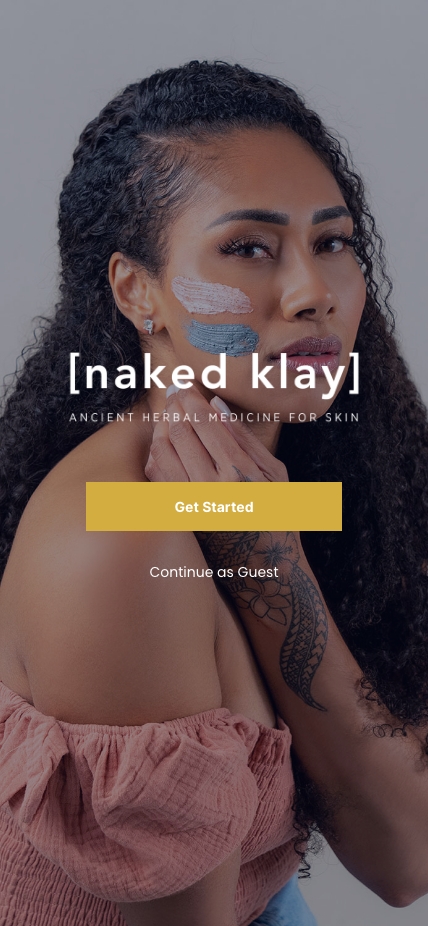 Landing Screen screen for Naked Klay