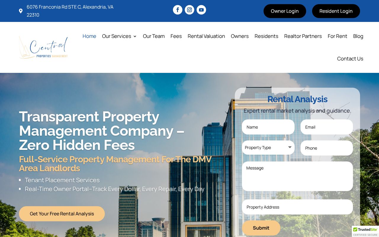 CP Management website homepage